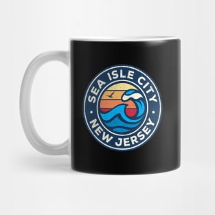 Sea Isle City New Jersey Nj Nautical Waves Mug